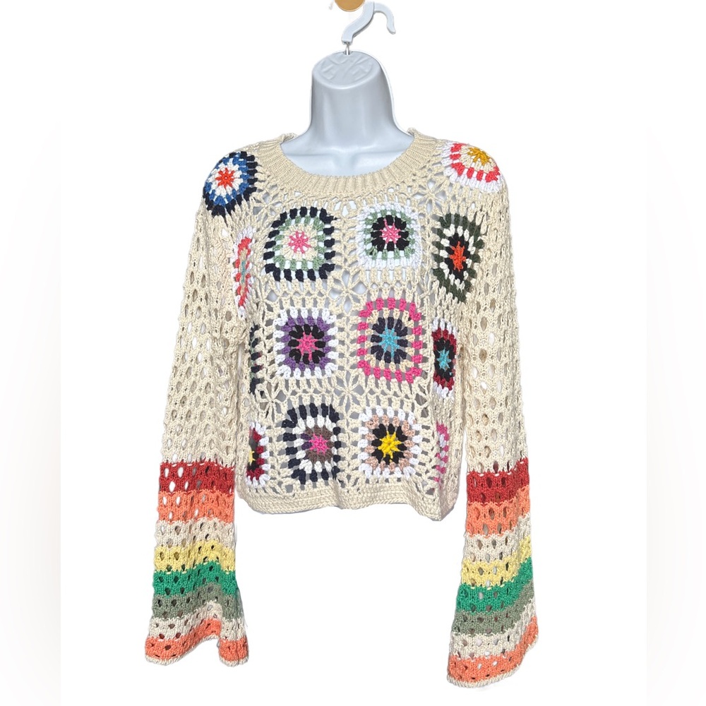 Multicolor Crochet Sweater - Picture 2 of 8